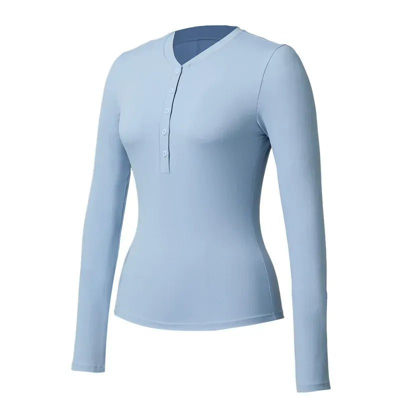 Women’s Long Sleeve V-Neck Workout Top